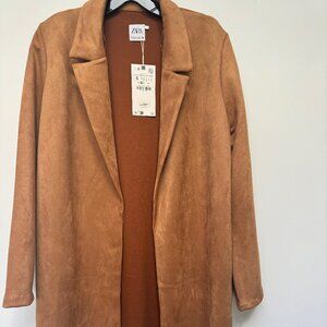 Long Brown Suede Coat